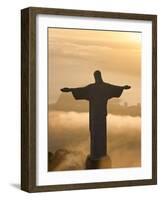 Statue of Jesus, known as Cristo Redentor (Christ the Redeemer), on Corcovado Mountain in Rio De Ja-Peter Adams-Framed Photographic Print