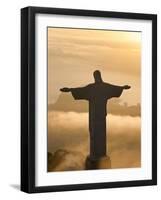 Statue of Jesus, known as Cristo Redentor (Christ the Redeemer), on Corcovado Mountain in Rio De Ja-Peter Adams-Framed Photographic Print