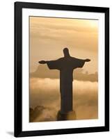 Statue of Jesus, known as Cristo Redentor (Christ the Redeemer), on Corcovado Mountain in Rio De Ja-Peter Adams-Framed Photographic Print