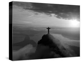 Statue of Jesus, known as Cristo Redentor (Christ the Redeemer), on Corcovado Mountain in Rio De Ja-Peter Adams-Stretched Canvas