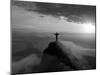 Statue of Jesus, known as Cristo Redentor (Christ the Redeemer), on Corcovado Mountain in Rio De Ja-Peter Adams-Mounted Premium Photographic Print