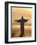 Statue of Jesus, known as Cristo Redentor (Christ the Redeemer), on Corcovado Mountain in Rio De Ja-Peter Adams-Framed Premium Photographic Print