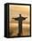 Statue of Jesus, known as Cristo Redentor (Christ the Redeemer), on Corcovado Mountain in Rio De Ja-Peter Adams-Framed Stretched Canvas