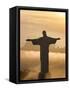 Statue of Jesus, known as Cristo Redentor (Christ the Redeemer), on Corcovado Mountain in Rio De Ja-Peter Adams-Framed Stretched Canvas