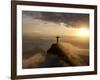 Statue of Jesus, known as Cristo Redentor (Christ the Redeemer), on Corcovado Mountain in Rio De Ja-Peter Adams-Framed Photographic Print