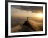 Statue of Jesus, known as Cristo Redentor (Christ the Redeemer), on Corcovado Mountain in Rio De Ja-Peter Adams-Framed Photographic Print