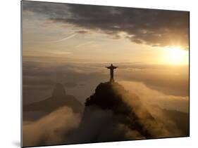 Statue of Jesus, known as Cristo Redentor (Christ the Redeemer), on Corcovado Mountain in Rio De Ja-Peter Adams-Mounted Photographic Print