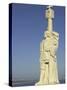 Statue of Joao Rodrigues Cabrillo Overlooking San Diego Harbor-null-Stretched Canvas