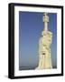 Statue of Joao Rodrigues Cabrillo Overlooking San Diego Harbor-null-Framed Photographic Print