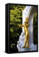Statue of Johann Strauss, Stadtpark, Vienna, Austria, Central Europe-Neil Farrin-Framed Stretched Canvas