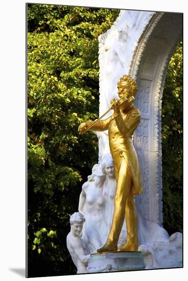 Statue of Johann Strauss, Stadtpark, Vienna, Austria, Central Europe-Neil Farrin-Mounted Photographic Print