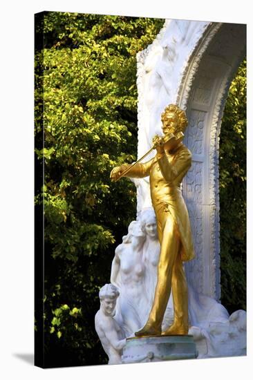 Statue of Johann Strauss, Stadtpark, Vienna, Austria, Central Europe-Neil Farrin-Stretched Canvas