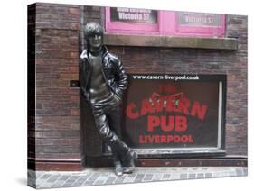 Statue of John Lennon Close to the Original Cavern Club, Matthew Street-Ethel Davies-Stretched Canvas