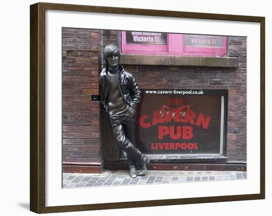 Statue of John Lennon Close to the Original Cavern Club, Matthew Street-Ethel Davies-Framed Photographic Print