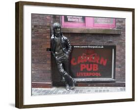 Statue of John Lennon Close to the Original Cavern Club, Matthew Street-Ethel Davies-Framed Photographic Print