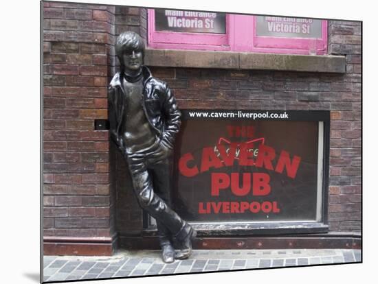 Statue of John Lennon Close to the Original Cavern Club, Matthew Street-Ethel Davies-Mounted Photographic Print