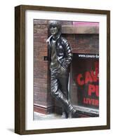 Statue of John Lennon Near the Original Cavern Club, Matthew Street, Liverpool, Merseyside-Ethel Davies-Framed Photographic Print