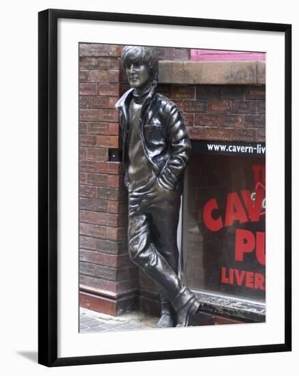 Statue of John Lennon Near the Original Cavern Club, Matthew Street, Liverpool, Merseyside-Ethel Davies-Framed Photographic Print