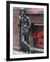 Statue of John Lennon Near the Original Cavern Club, Matthew Street, Liverpool, Merseyside-Ethel Davies-Framed Photographic Print