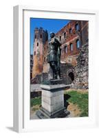 Statue of Julius Caesar, Porta Palatina, Turin, Piedmont, Italy BC-null-Framed Giclee Print
