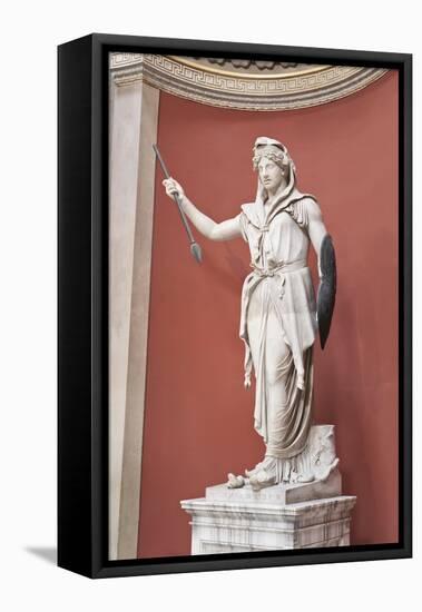 Statue of Juno Sospita, Second Century Ad, Vatican Museums, Rome, Italy-null-Framed Stretched Canvas