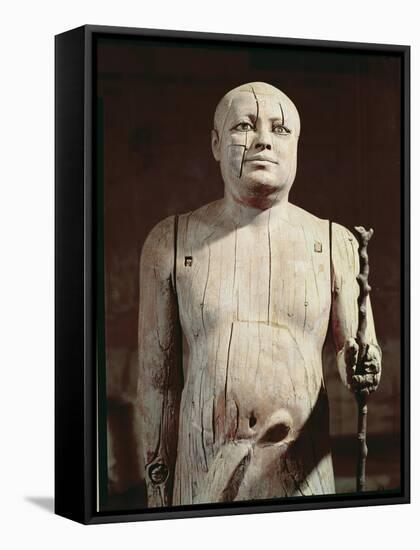 Statue of Ka-Aper, Known as Sheikh El-Beled, from His Mastaba Tomb in North Saqqara, Old Kingdom-5th Dynasty Egyptian-Framed Stretched Canvas