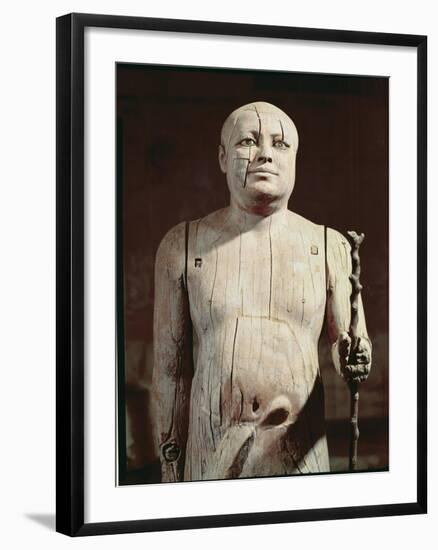 Statue of Ka-Aper, Known as Sheikh El-Beled, from His Mastaba Tomb in North Saqqara, Old Kingdom-5th Dynasty Egyptian-Framed Giclee Print