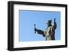 Statue of Kenesary Khan at the entrance to Turkestan, Kazakhstan.-Keren Su-Framed Photographic Print