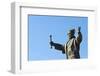 Statue of Kenesary Khan at the entrance to Turkestan, Kazakhstan.-Keren Su-Framed Photographic Print