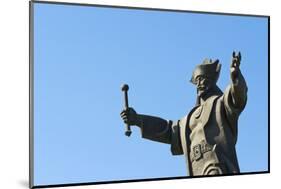 Statue of Kenesary Khan at the entrance to Turkestan, Kazakhstan.-Keren Su-Mounted Photographic Print