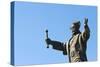 Statue of Kenesary Khan at the entrance to Turkestan, Kazakhstan.-Keren Su-Stretched Canvas