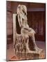 Statue of Khafre (2520-2494 BC) Enthroned, from the Valley Temple of the Pyramid of Khafre at Giza-null-Mounted Giclee Print