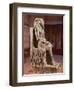 Statue of Khafre (2520-2494 BC) Enthroned, from the Valley Temple of the Pyramid of Khafre at Giza-null-Framed Giclee Print