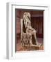 Statue of Khafre (2520-2494 BC) Enthroned, from the Valley Temple of the Pyramid of Khafre at Giza-null-Framed Giclee Print