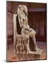 Statue of Khafre (2520-2494 BC) Enthroned, from the Valley Temple of the Pyramid of Khafre at Giza-null-Mounted Giclee Print