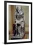 Statue of Khafre (2520-2494 BC) Enthroned, from the Valley Temple of the Pyramid of Khafre at Giza-null-Framed Giclee Print