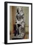 Statue of Khafre (2520-2494 BC) Enthroned, from the Valley Temple of the Pyramid of Khafre at Giza-null-Framed Giclee Print