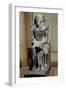 Statue of Khafre (2520-2494 BC) Enthroned, from the Valley Temple of the Pyramid of Khafre at Giza-null-Framed Giclee Print