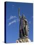 Statue of King Alfred, Winchester, Hampshire, England, United Kingdom, Europe-James Emmerson-Stretched Canvas