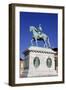 Statue of King Frederick V in Amalienborg Palace Courtyard in Copenhagen, Denmark, Scandinavia-Simon Montgomery-Framed Photographic Print