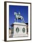 Statue of King Frederick V in Amalienborg Palace Courtyard in Copenhagen, Denmark, Scandinavia-Simon Montgomery-Framed Photographic Print