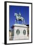 Statue of King Frederick V in Amalienborg Palace Courtyard in Copenhagen, Denmark, Scandinavia-Simon Montgomery-Framed Photographic Print