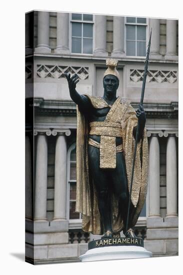 Statue of King Kamehameha I-null-Stretched Canvas