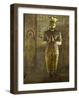 Statue of King Nissanka Malla, Dambulla Cave Temple, UNESCO, World Heritage Site, Sri Lanka-Peter Barritt-Framed Photographic Print