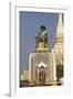 Statue of King Setthathirat, Pha Tat Luang, Vientiane, Laos-Robert Harding-Framed Photographic Print