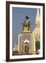 Statue of King Setthathirat, Pha Tat Luang, Vientiane, Laos-Robert Harding-Framed Photographic Print