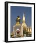 Statue of King Setthathirat with Pha That Luang in the Background, Vientiane, Laos, Indochina, Sout-Richard Maschmeyer-Framed Photographic Print