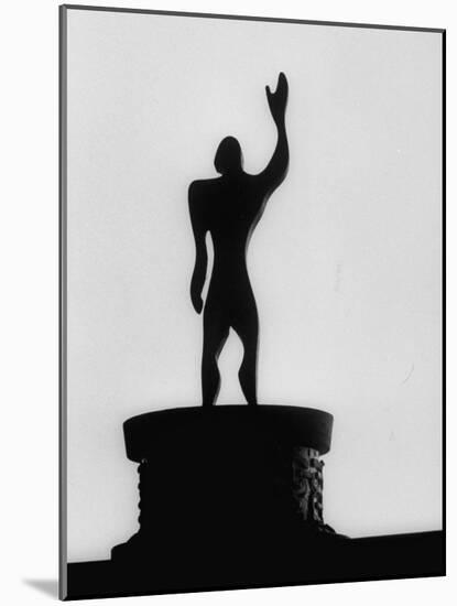 Statue of "Le Modulor," by Le Corbusier's Ratio of Architectural Design in Relation to Human Figure-James Burke-Mounted Photographic Print