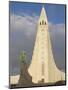 Statue of Leifur Eiriksson (Liefer Eriksson) and Hallgrimskirkja, Reykjavik, Iceland, Polar Regions-Neale Clarke-Mounted Photographic Print