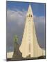 Statue of Leifur Eiriksson (Liefer Eriksson) and Hallgrimskirkja, Reykjavik, Iceland, Polar Regions-Neale Clarke-Mounted Photographic Print